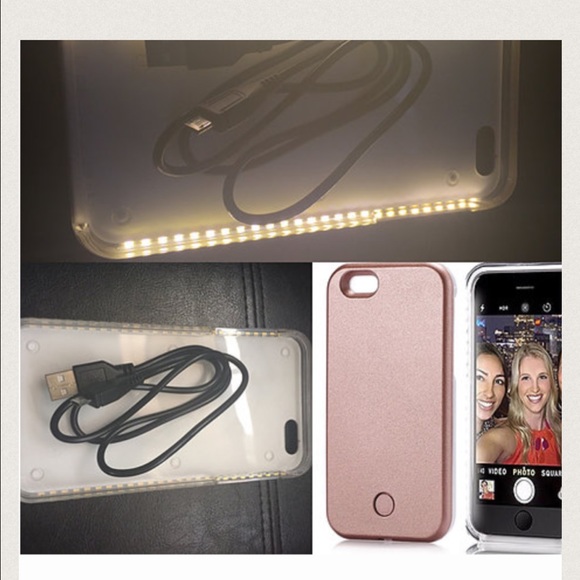 iPhone 7 Plus black selfie light case