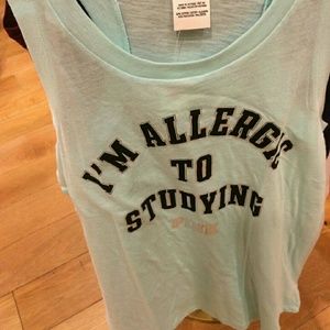 Vs PINK "I'm Allergic to Studying " tank