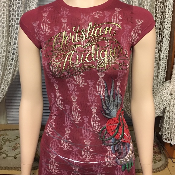 CHRISTIAN AUDIGIER fitted dressy T Embellished - Picture 2 of 4