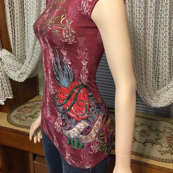 CHRISTIAN AUDIGIER fitted dressy T Embellished - Picture 3 of 4