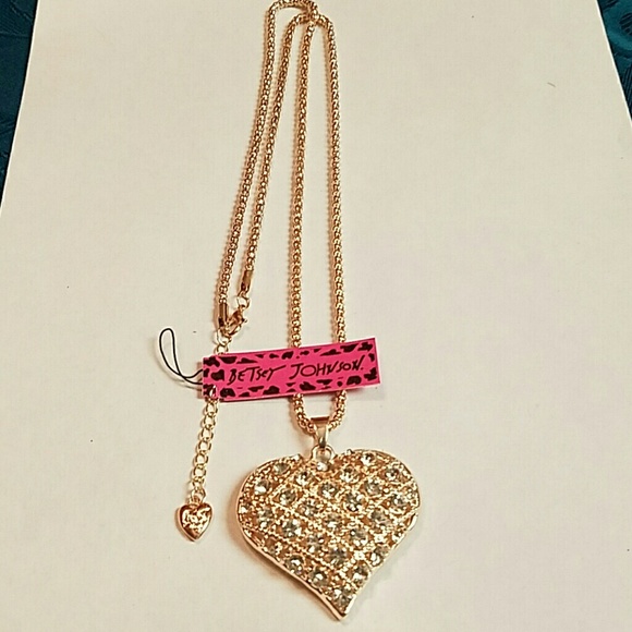 Gorgeous gold tone crystal heart - Picture 2 of 3