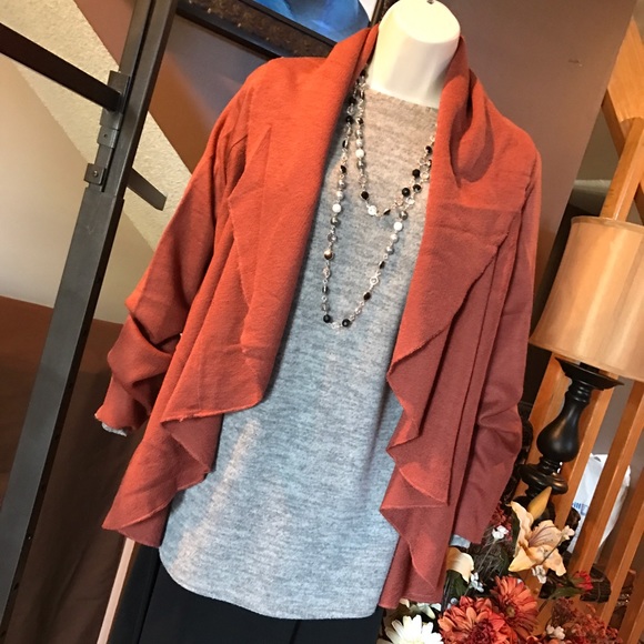 SHE & SKY DRAPED NECK CARDIGAN - Picture 3 of 4