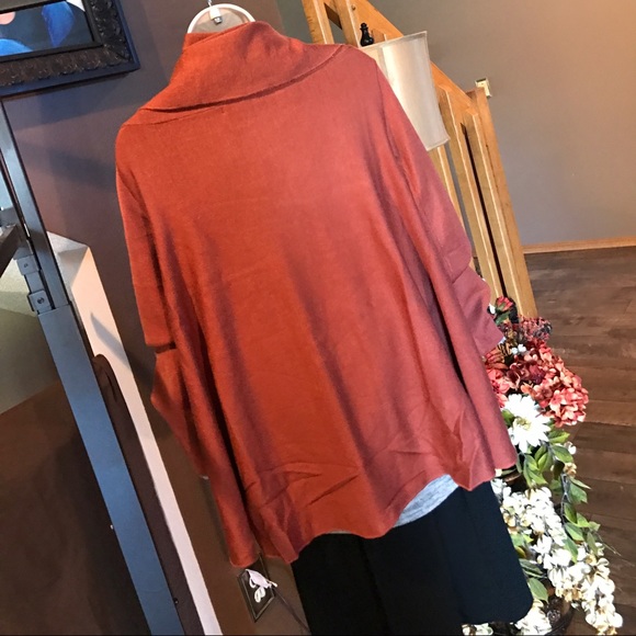 SHE & SKY DRAPED NECK CARDIGAN - Picture 4 of 4