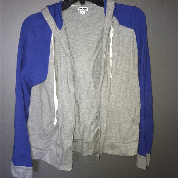 DKNY,Light jacket, grey and blue, size M