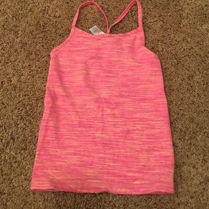 Girls Ivivva workout pink and yellow top