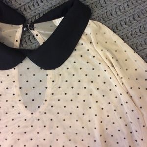Collared Dot Blouse