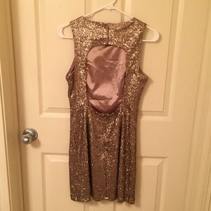 Gold sequin dress