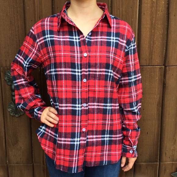 NWT Trendy Plaid Flannel Shirt Small - Picture 3 of 4