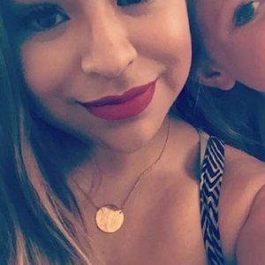 Signature engravable disk necklace