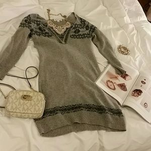 Gray Winter Sweater Dress