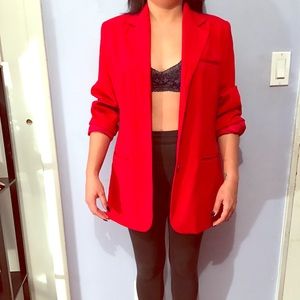 Red Oversized Blazer