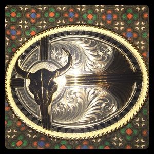 Buckle Other - VTG MONTANA SILVERSMITHS SILVER BELT BUCKLE SKULL