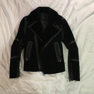 Zara Suede Leather Jacket Size Small