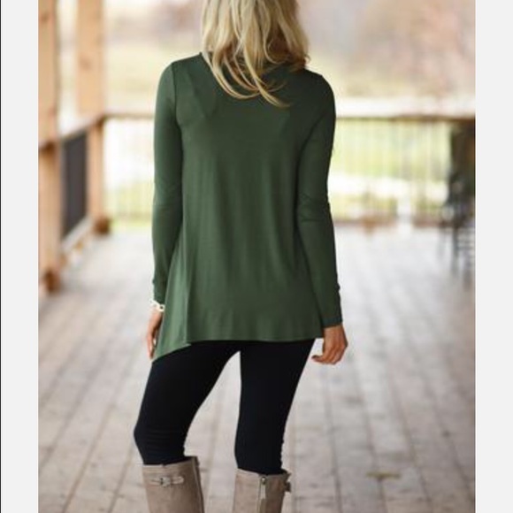 Last One * Chic Burgundy Side Button Tunic - Picture 3 of 4