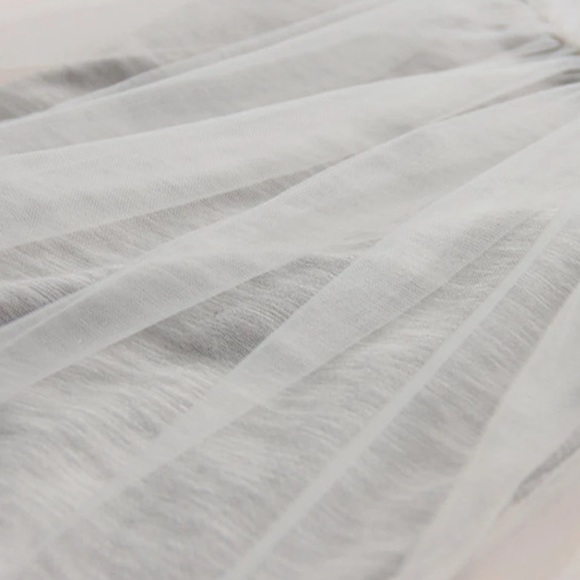 💕SUPER cute girls dress gray with sheer fringe - Picture 4 of 4