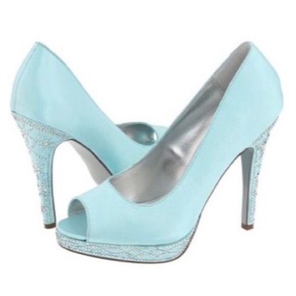 MARTINEZ VALERO Ozzie Blue Tiffany Heels 7.5 - Picture 1 of 4