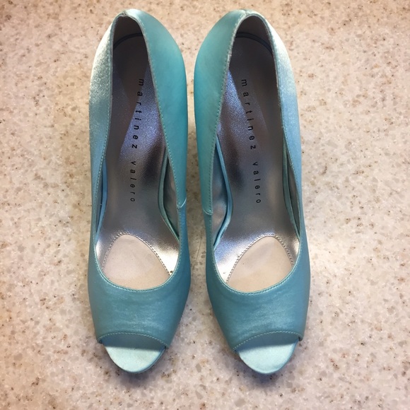 MARTINEZ VALERO Ozzie Blue Tiffany Heels 7.5 - Picture 3 of 4