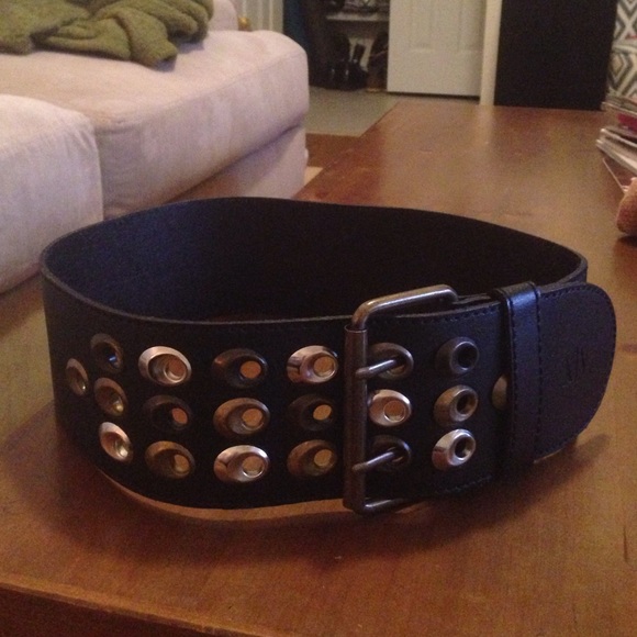 Armani Exchange wide waist belt