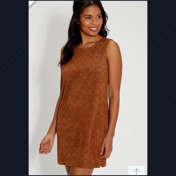Faux Suede Shift Dress