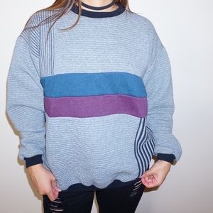 ⚡️Vintage⚡️ Grey Multicolor Crew Neck