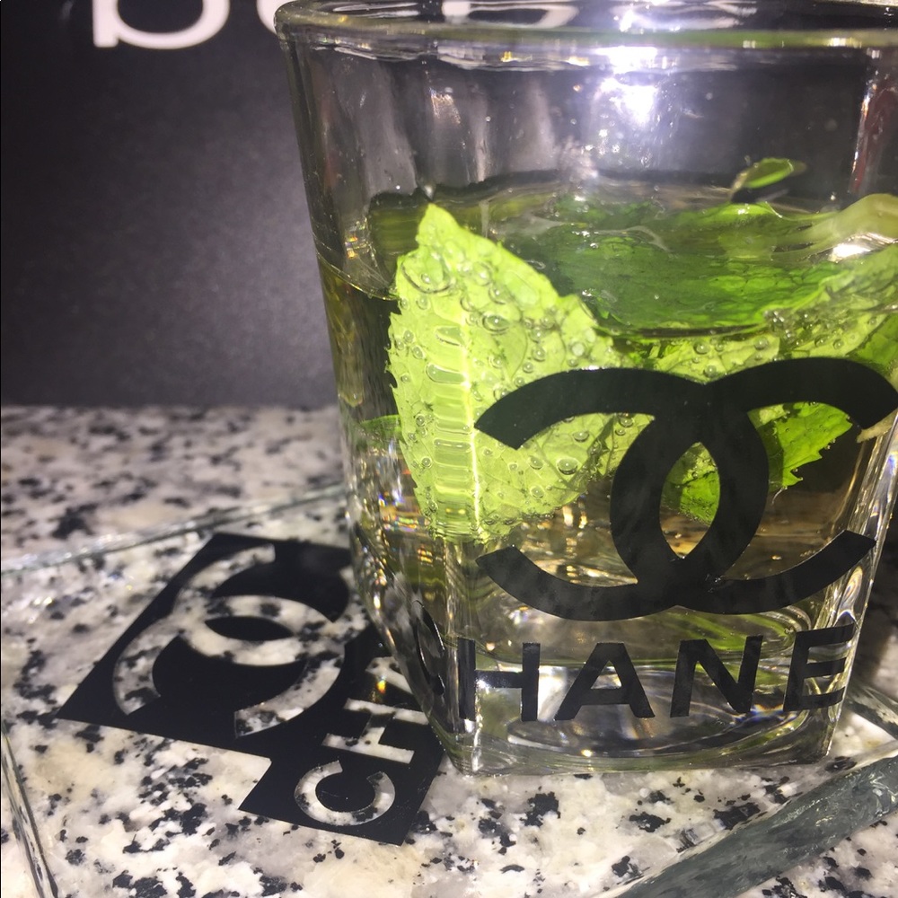 2 Designer Glass Cups 🥃