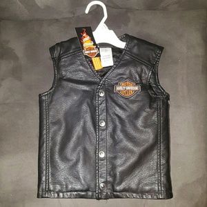 BOYS HARLEY DAVIDSON VEST SZ 4/5