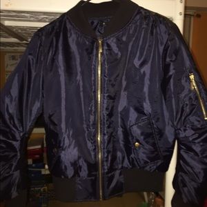 Navy Blue Bomber Jacket