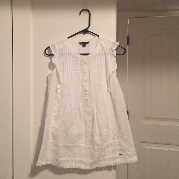 Tommy Hilfiger Eyelet White Blouse