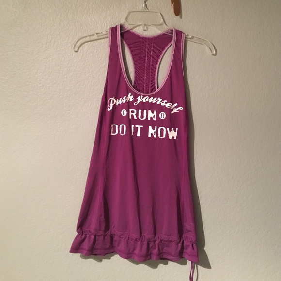 LuluLemon "Push Yourself Run Do It Now" tank