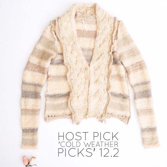 Free People Sweater in Light Orange/Tan, Sz Small