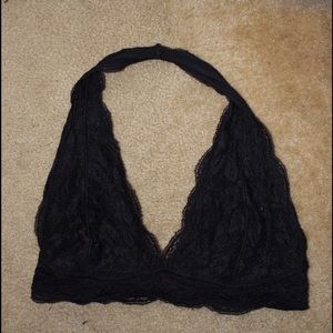 black halter bra