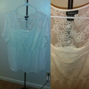Nwot torrid floral lace top