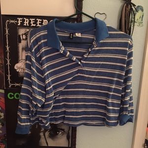 Cropped collar shirt