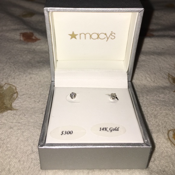 Macy's baby diamond studs