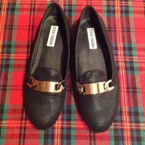 Steve Madden Impresiv Flat with Gold Buckle