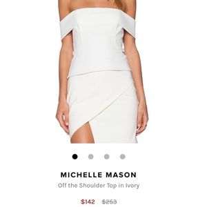 Michelle Mason Ivory Off the Shoulder Top 🌹