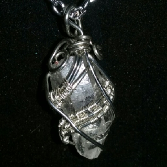 SOLD: Quartz Artistically Wire Wrapped by Hand - Picture 2 of 4