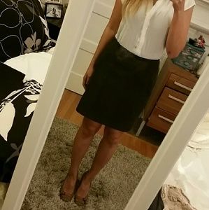 Olive pencil skirt