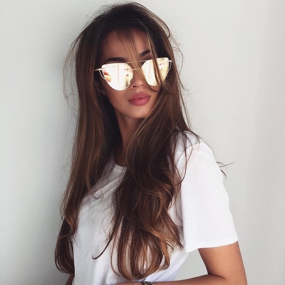 Pink Mirror Pink Cat Eye Mirrored Sunglasses - Picture 2 of 7