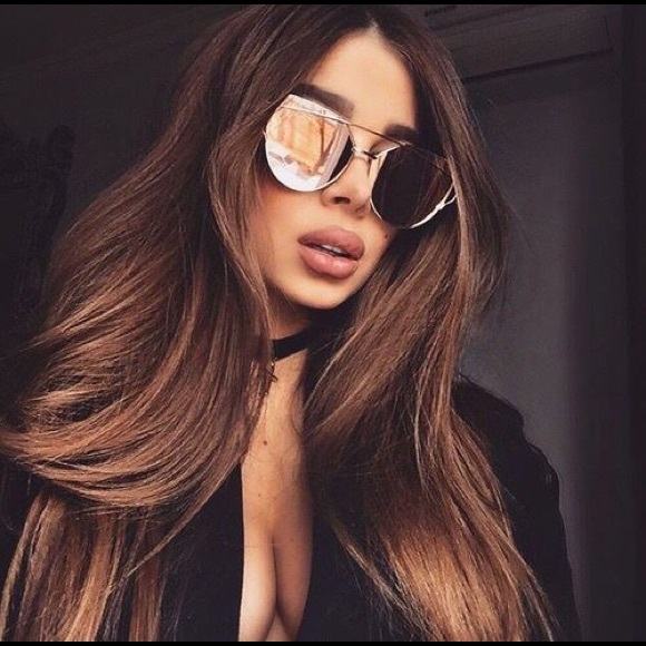 Pink Mirror Pink Cat Eye Mirrored Sunglasses - Picture 7 of 7