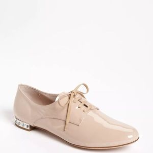 Miu Miu crystal heel Oxford shoes size 38.5