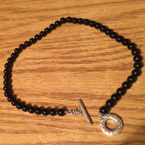 Black onyx Tiffany and Co toggle necklace - Picture 1 of 4