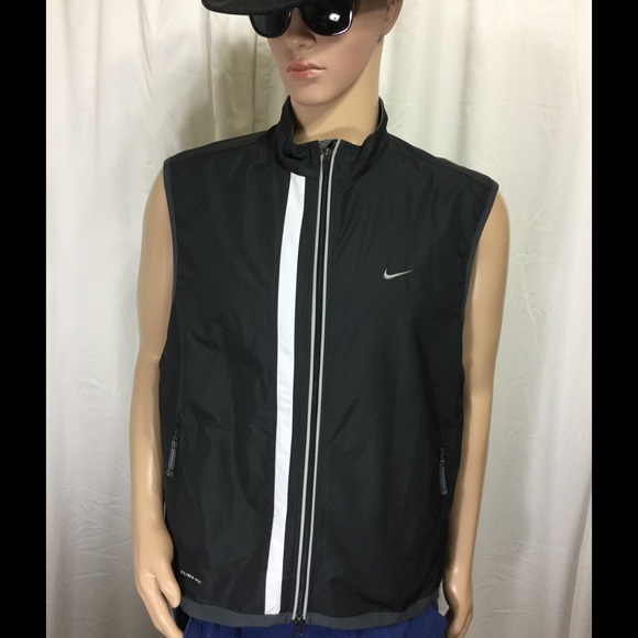 NIKE Clima-Fit VEST reflective jacket zipper . L - Picture 1 of 4