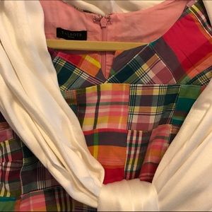 Talbots Madras Plaid Sleeveless Dress