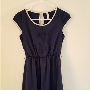 Navy and cream dress