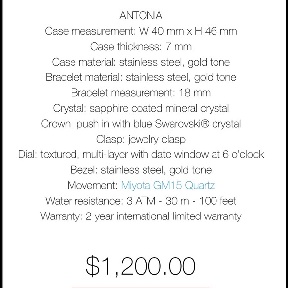 Porsamo Bleu Antonia Watch Gold