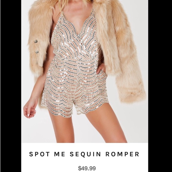 Sequin Romper ORG 50.00$$