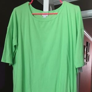 Lularoe bright green Irma nwt large