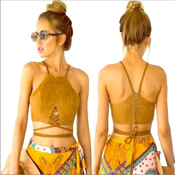 Suede Crop Top