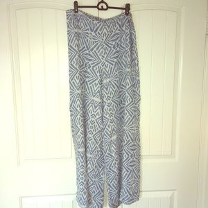 Tribal print wide leg pants